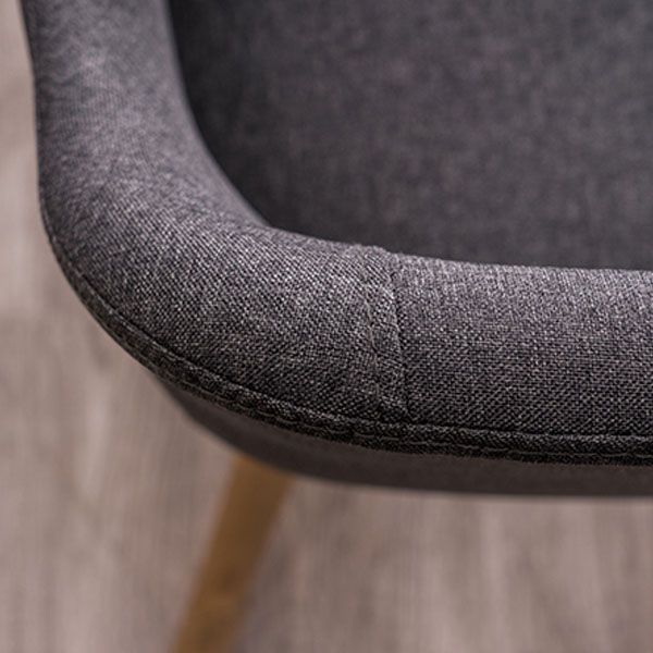 Modern Style Wood Arm Chair Upholstered Fabric Dining Side Chair 19.6"x19.6"x29.9"
