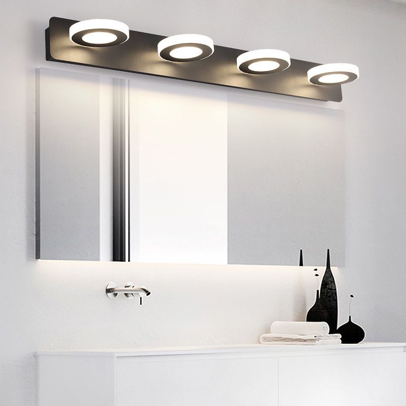 Multi Light Black Vanity Light Modern Style Waterproof Mirror Light for Bathroom