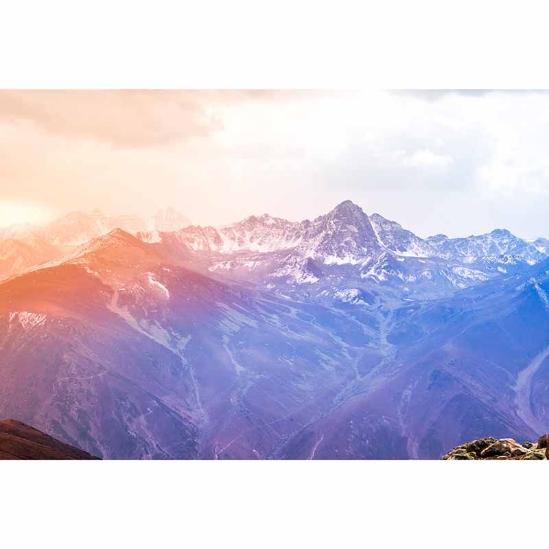 Photography Environment Friendly Mural Wallpaper Mountain Range Living Room Wall Mural