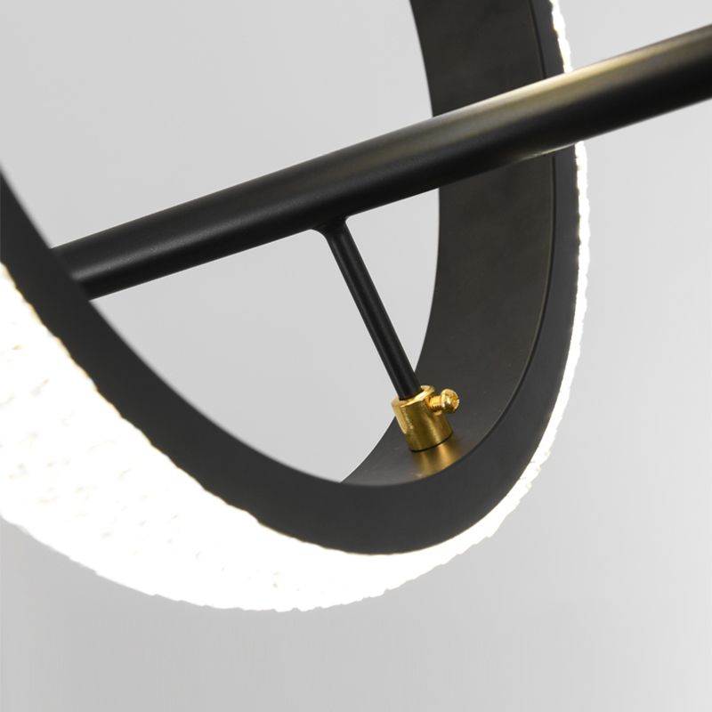 Zeitgenössische Insel leichte Kugel Glas Island Deckenleuchte in Schwarz für Küche