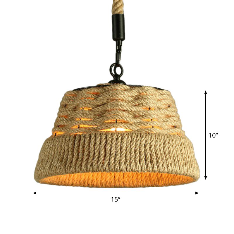 Einzelhandwerk Jute Seil Drop Pendell