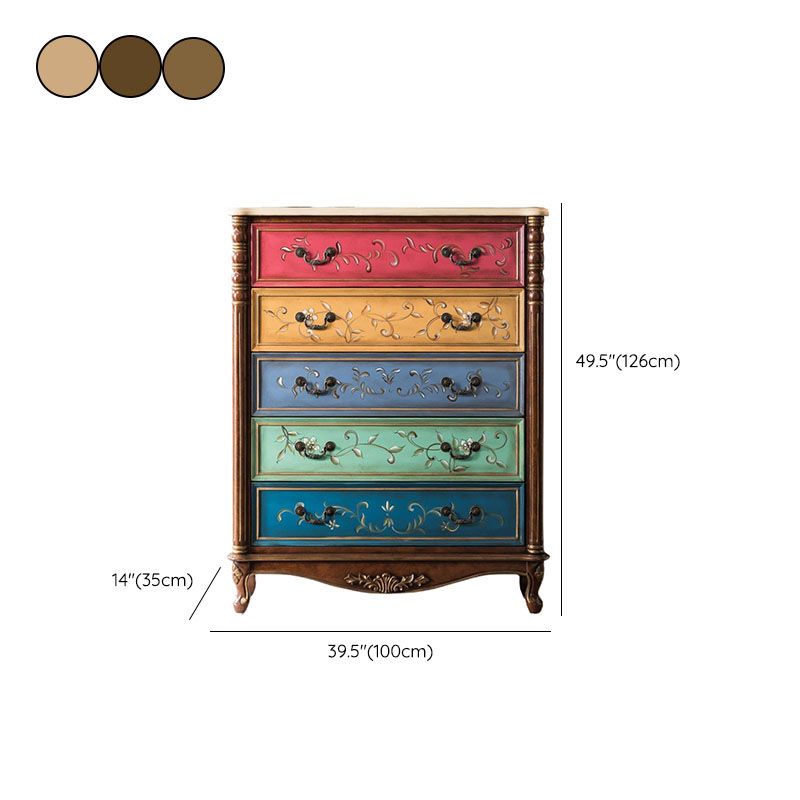 Traditional Vertical Dresser Wood Storage Bachelor Chest for Home