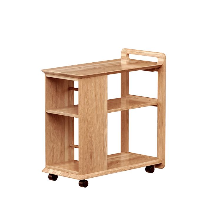 Living Room Side End Table Solid Wood with Storage Rectangular Corner Table