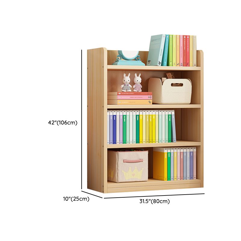 Scandinavian Standard Kids Bookcase Wood Book Stand Closed Back Double-Sided