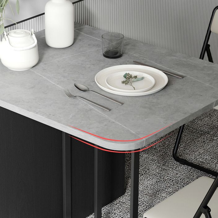Mesa de comedor de madera plegable mesa moderna moderna medieval con base de caballete de almacenamiento