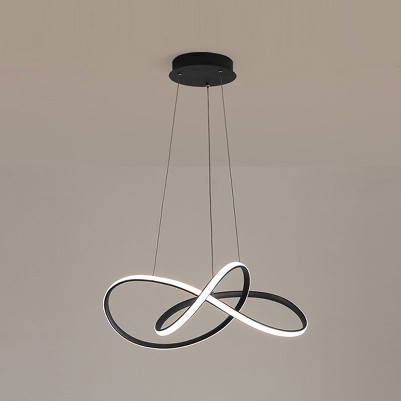 Spiralform Kronleuchter Licht zeitgenössisches Metall 1 helle Kronleuchter -Beleuchtungsanlage