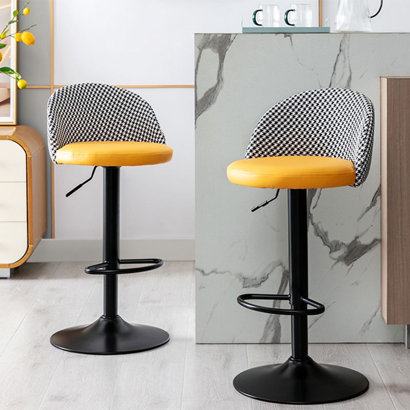 Modern Home Adjustable Height Stool Matte Finish Upholstered Bar Stools