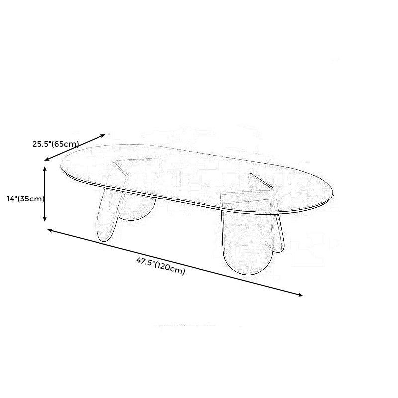 Light Luxury Gradient Colorful Coffee Table Round Oval Acrylic Coffee Table