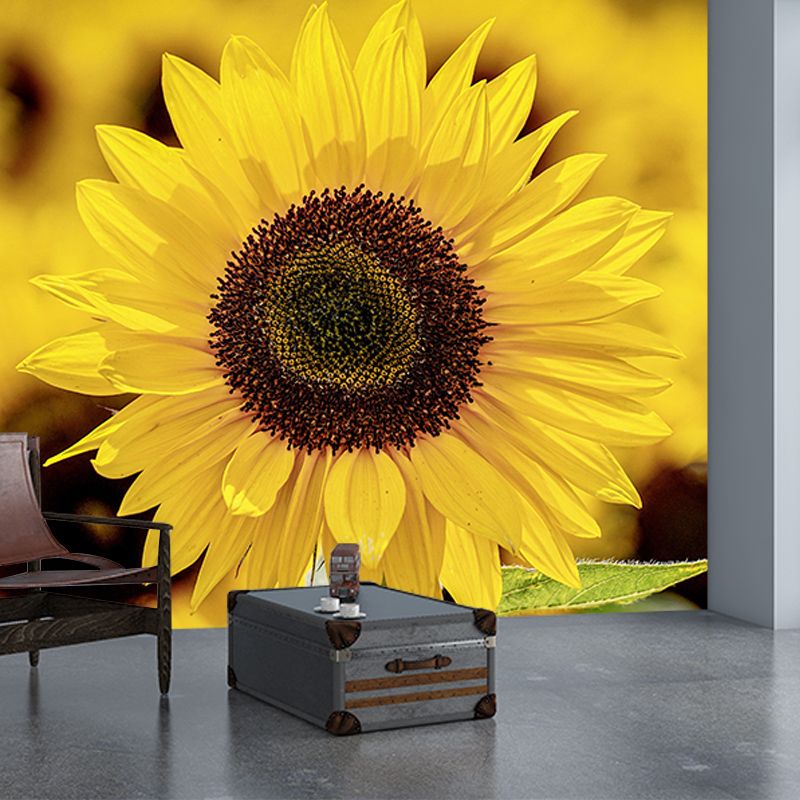 Environmental Wall Mural Wallpaper Sunflowers Living Room Wall Mural
