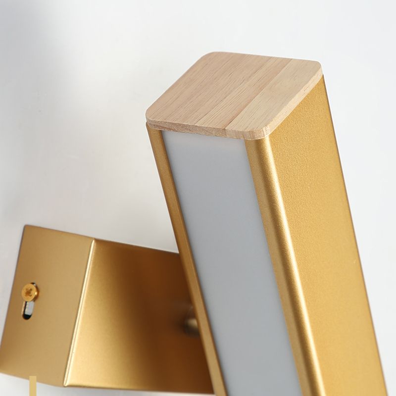 Fuera de luz de pared de metal moderna Rotable 1 Ligera de pared ligera para dormitorio