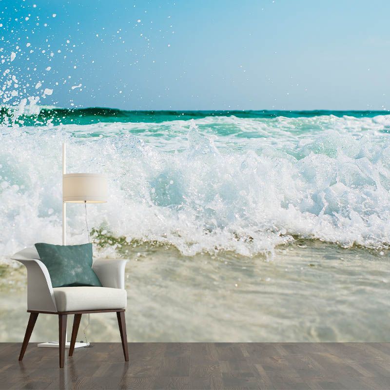 Peel and Stick Wall Mural Tropical Sea Pattern Photography Living Room Decorative