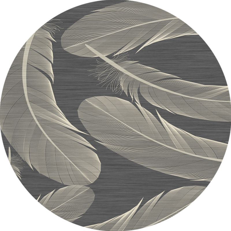 Luxuriant Modern Rug Blending Circle Rug Non-Slip Backing Rug for Living Room