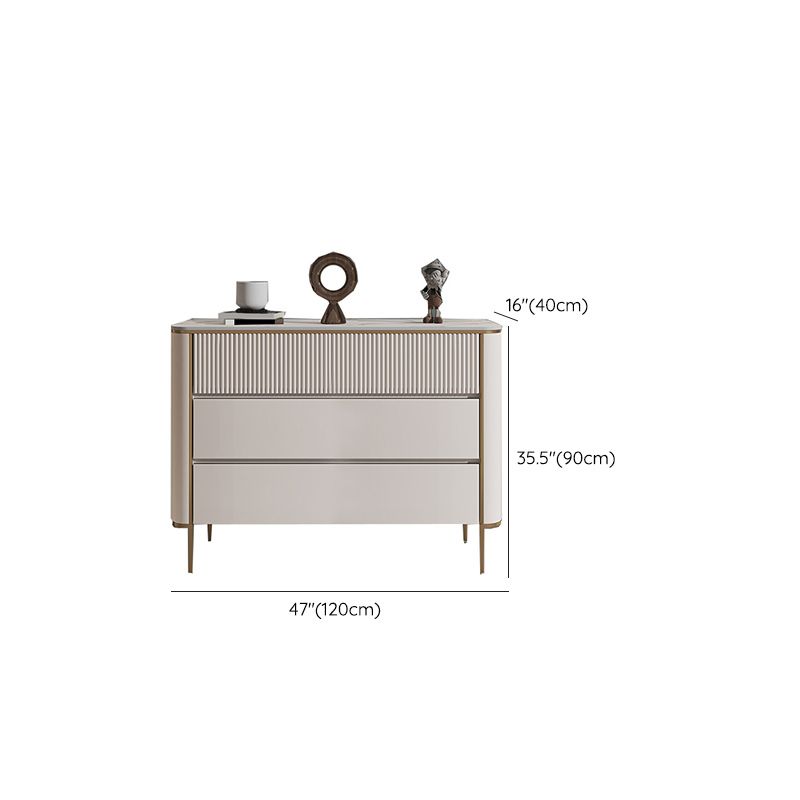 Classic Glam Dresser Stone Storage Chest Dresser with 3/6 Drawers , 15.6 Inch W