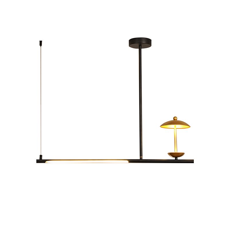 Modernism 4-Light Ceiling Light Metallic Kitchen Island Lighting for Dining Room