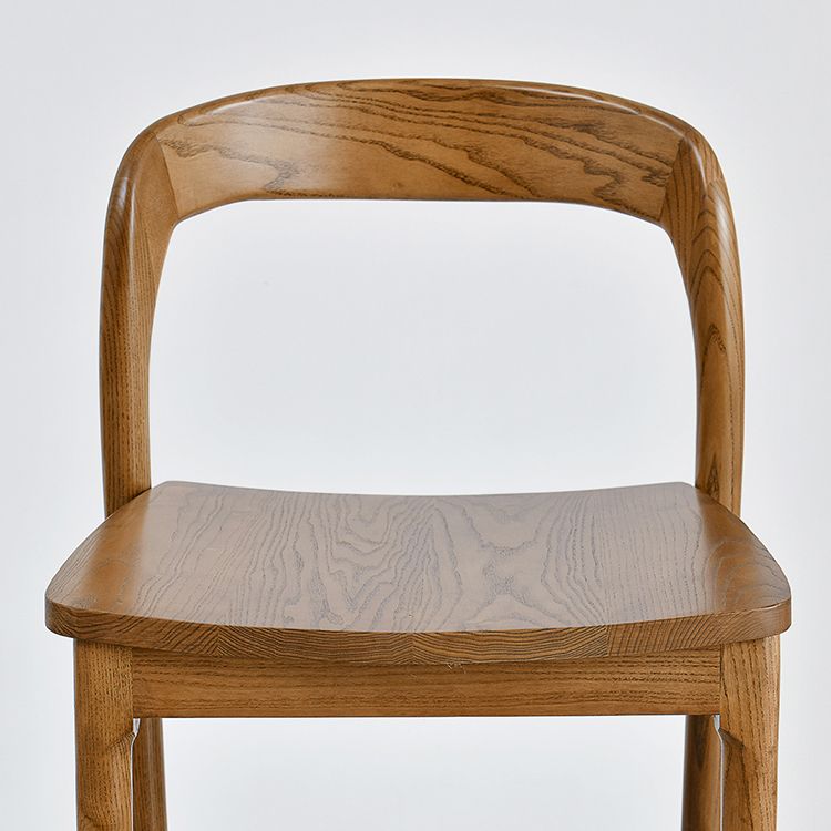 Indoor Solid Wood Bar Stool Upholstered Bar Stool with Footrest