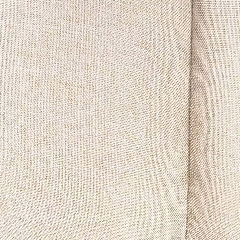 27.55"W Linen Square Arms Convertible Chair with Biscuit Back and Basic Four Legs