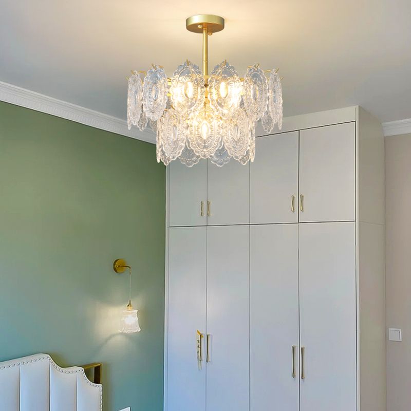 Luces colgantes de forma única de forma contemporánea de vidrio colgante accesorios en oro