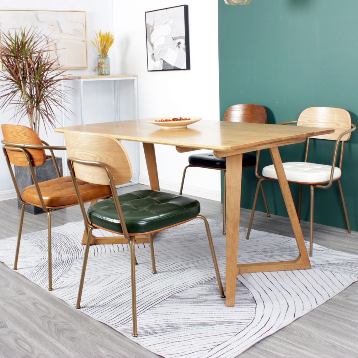 Industrial Style Upholstered Armless Dining Chairs Open Back Dining Side Chairs for Kitchen
