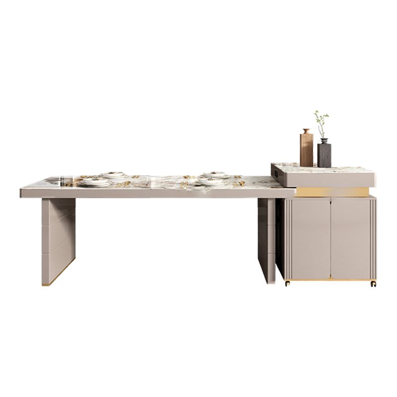 Modern Style 1/3/4/5/7/9 Pieces Dinette Set Sintered Stone Dining Table