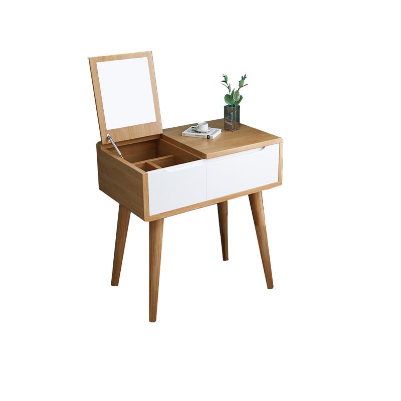 Solid Wood Dressing Table Mirror Make-up Vanity with 1 Drawer