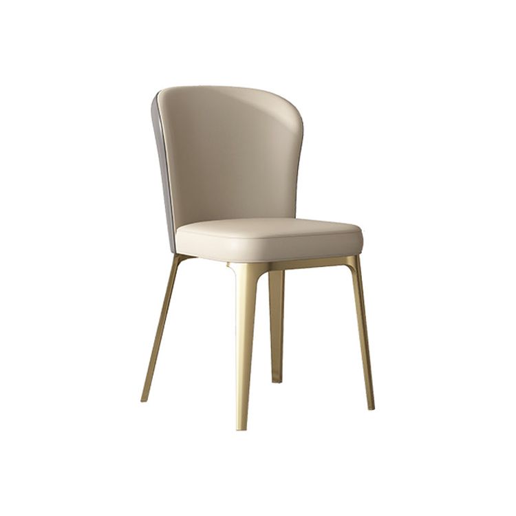 Silla de comedor de cocina estilo Glam, silla lateral sin brazos de comedor de metal