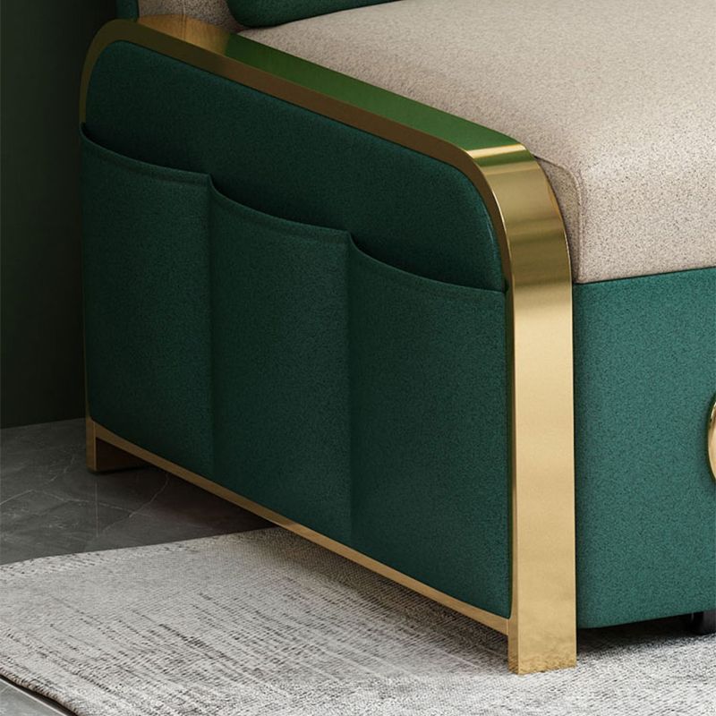 30.70" Wide Sofa Bed Faux leather Sleeper Sofa with Upholstered and Storage Box