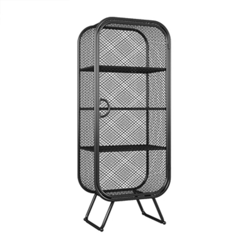 Scandinavian Vertical Standard Bookcase Iron Bookcase with Door