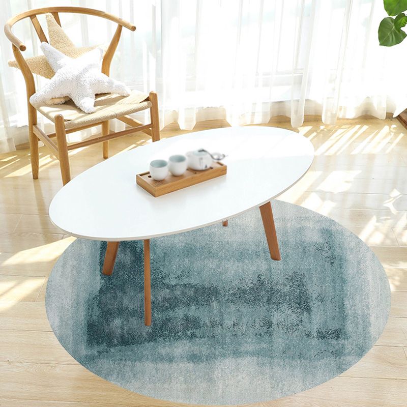 Contemporary Watercolor Pattern Rug with Swirl Stripe Multicolor Polyester Rug Non-Slip Backing Washable Pet Friendly Carpet for Bedroom