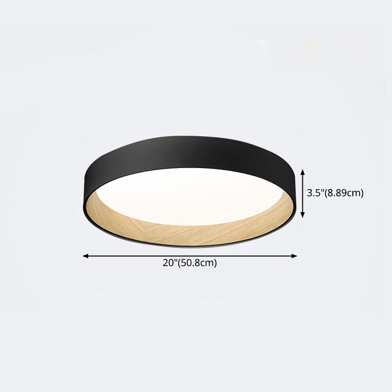 Moderne minimalistische ronde LED-inbouw smeedijzeren plafondarmatuur met acryl kap
