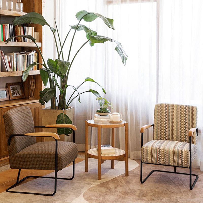 Arms Included Chair with wooden handrail 32.67" Wide Armchair for Living Room