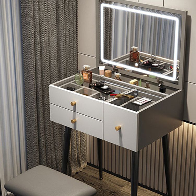Contemporary Dressing Table Glass Lighted Mirror Bedroom Make-up Vanity