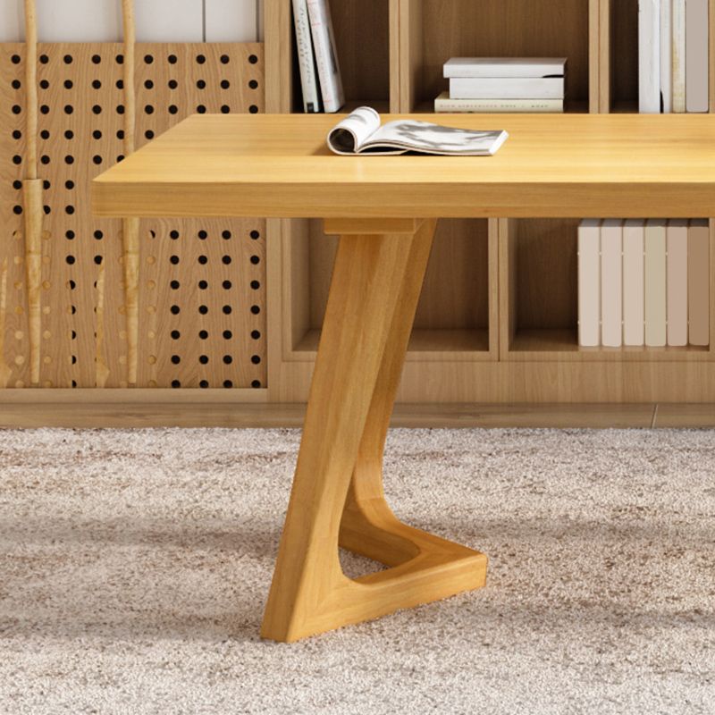 Modern Solid Wood Furniture 1/2/5/7 Pcs Standard Height Dining Room Table Set in Natural