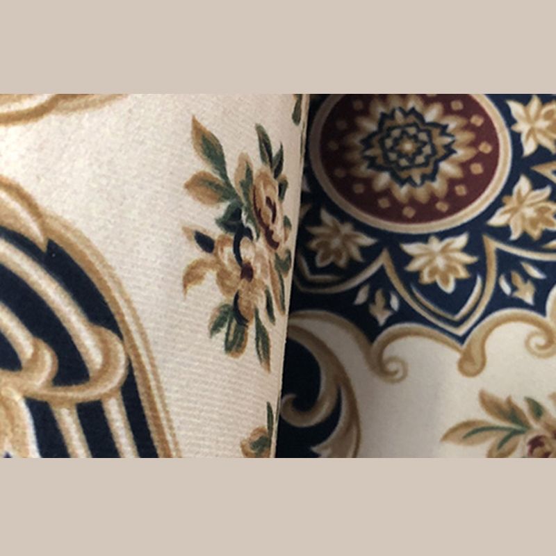 Solid Color Nordic Area Carpet Polyester Tile Print Indoor Rug Easy Care Carpet for Living Room