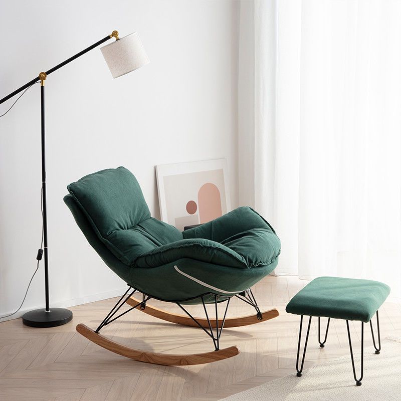 Modern Leather Rocking Chair with Ottoman Rocker Chair for Living Room