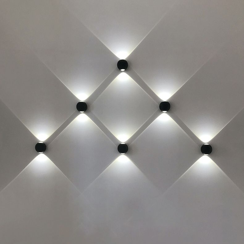 Modern Creative LED Waterproof Wall Lamp Aluminium Sphere Wall Sconce with Clear Glass Shade