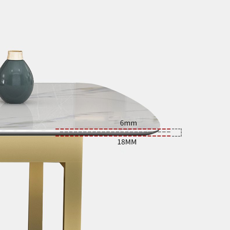 Glam 1/4/5/7 Pieces Dining Table Set with White Sintered Stone Top Scalable Dinette Set