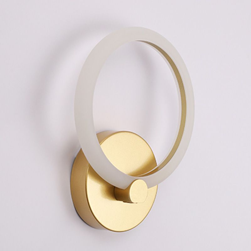 Gold Led Wall Sconce Lighting Modern Style Acrylic Ultra-thin Wall Light for Bedroom Living Room