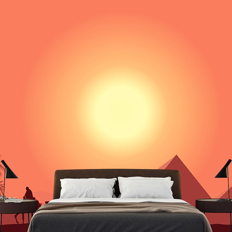 Desert Mildew Resistant Wallpaper Illustration Sleeping Room Wall Mural