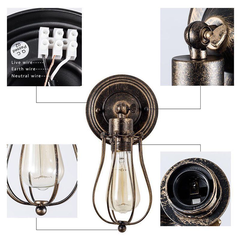 Nopal Semi-Flush Mount Light Fixture Industrial Techo Metálico Mount Chandelier para Bedroom