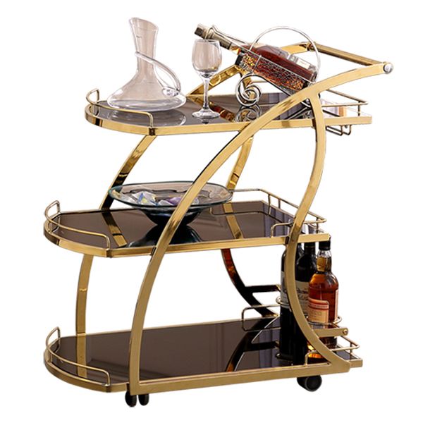 32.68" High Contemporary Rectangle Prep Table Rolling Metal Prep Table for Kitchen