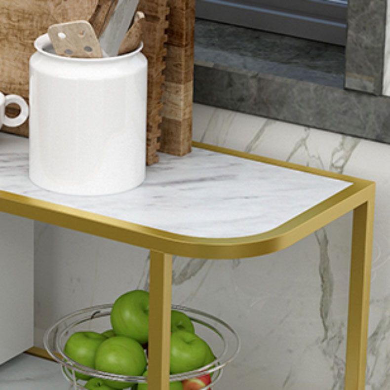 Modern Simple Kitchen Island Table Dining Room Stationary Prep Table