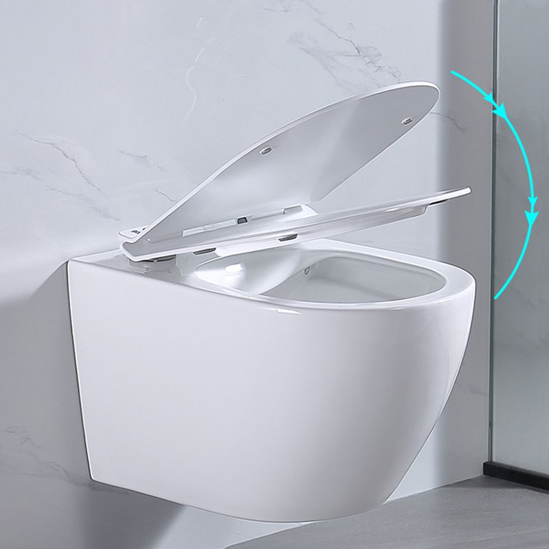 Modern Wall Hung Toilet Bowl 1-Piece Urine Toilet with Seat for Washroom