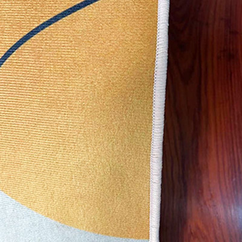 Pink Modern Rug Polyester Irregular Color Piece Rug Washable Rug for Drawing Room