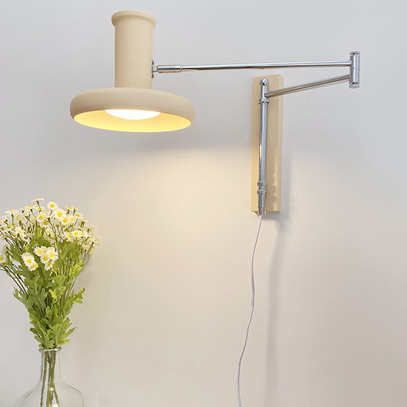 Postmodern Beige Metallic Wall Light Fixture for Sitting Room