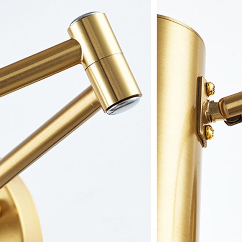 Moderne artistiek verstelbare wandlamp elektroplate ijzercilindroid wandlicht met acrylschaduw