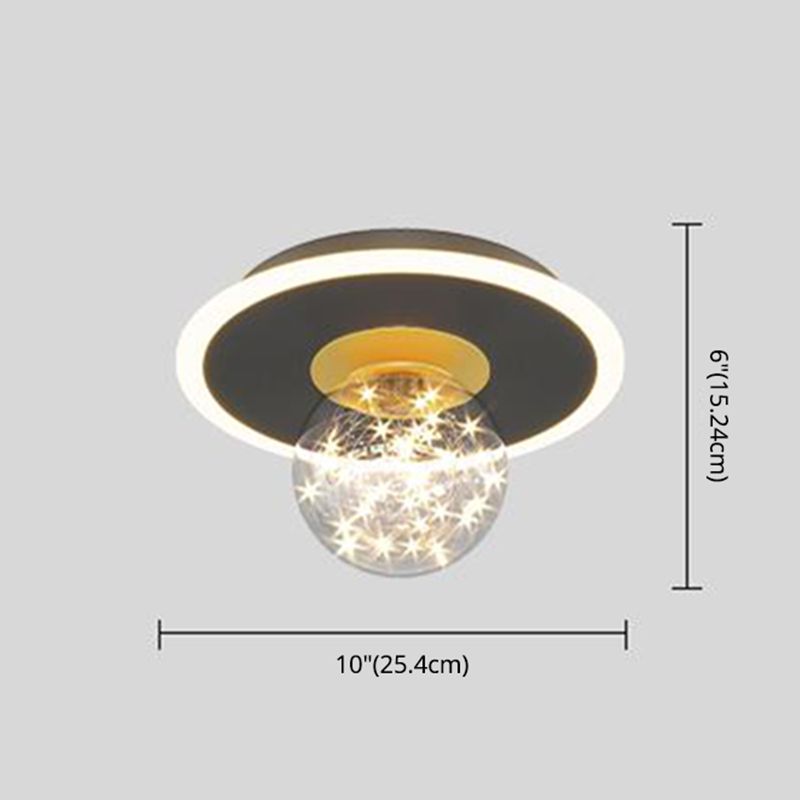 Moderner, minimalistischer, sphärischer, bündig montierter Deckenleuchter aus Glas, bündig montierter Deckenleuchter