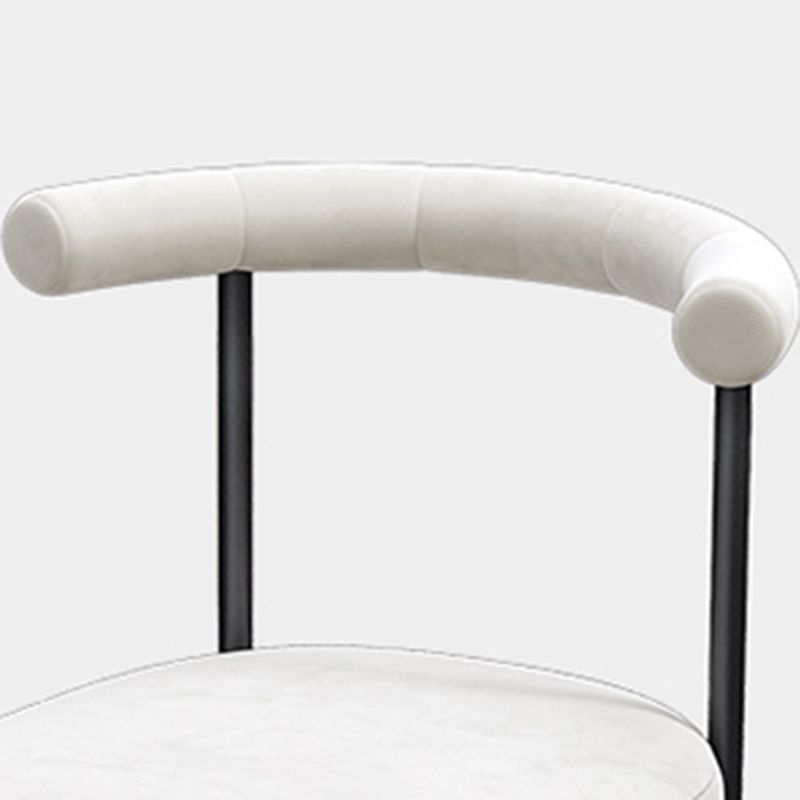 Black Iron Legs Dining Chairs Modern Armless Side Chair for Home