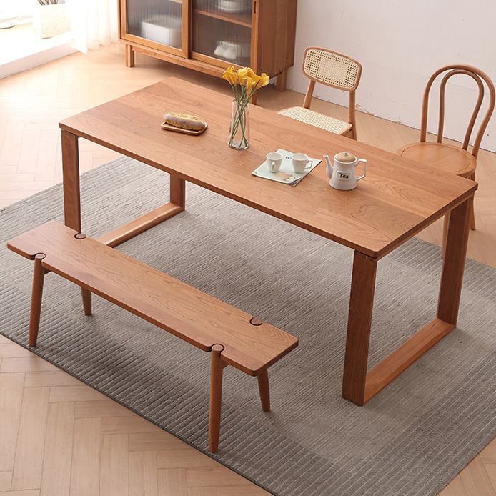 Contemporary Kitchen Dinner Table Solid Wood Rectangle Dining Table