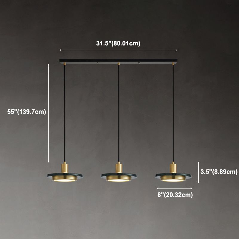 Disc Pendant Ceiling Light Contemporary Stone Hanging Ceiling Light for Dinning Room