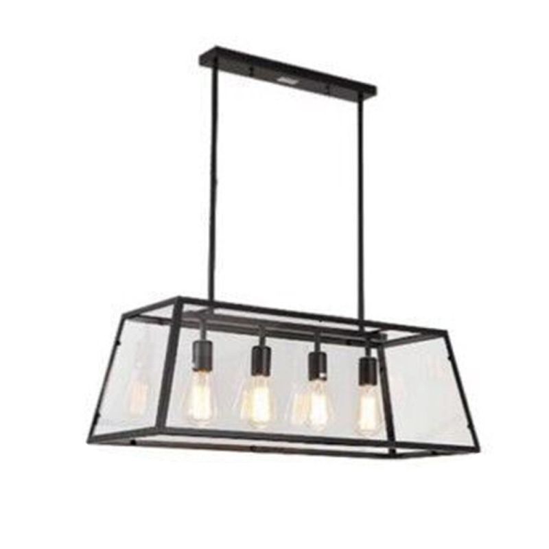 Rectangular Shape Island Pendant Industrial Style Island Pendant Lighting for Living Room